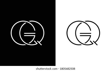 GQ ,QG ,G,Q  Abstract Letters Logo Monogram