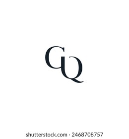 GQ, QG letter logo design template elements. Modern abstract digital alphabet letter logo.