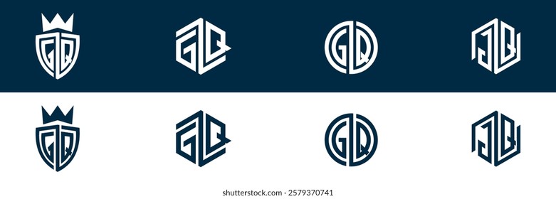 GQ QG letter logo set design