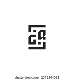 GQ square concept retro logo in high quality professional design that will print well across any print media