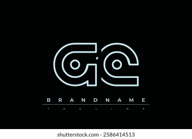 GQ Technology Letter Logo Template. This tech letter logo is a graphic mark that uses letters to represent a technology company.