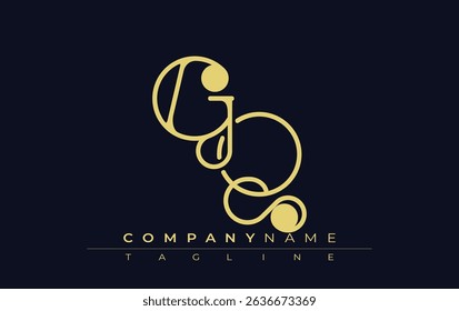 GQ Typography Logo Design. Stylish monogram design depiction featuring the letters G and Q combined in an artistic signature style, delivering a unique and creative visual representation.