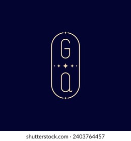 GQ wedding lie monogram with high quality professional design that will print well across any print media