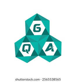 GQA creative minimalist letter logo. GQA unique vector initials alphabet letter logo design
