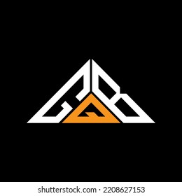 GQB letter logo creative design with vector graphic, GQB simple and modern logo in triangle shape.