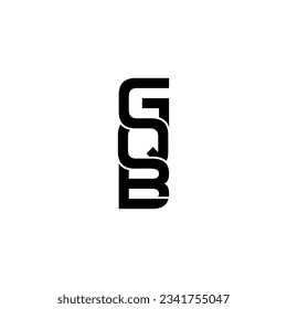 gqb typography letter monogram logo design