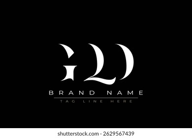 GQD abstract letter logo design. This logo is designed by three abstract letters.
