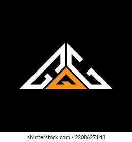 GQG letter logo creative design with vector graphic, GQG simple and modern logo in triangle shape.