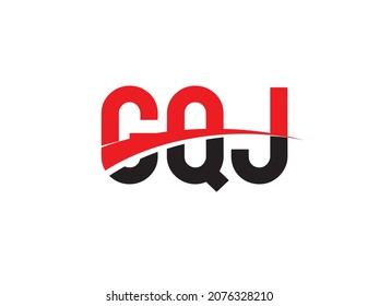 GQJ Letter Initial Logo Design Vektorgrafik