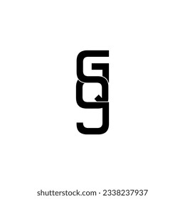 gqj typography letter monogram logo design