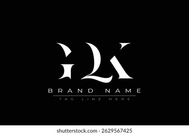 GQK abstract letter logo design. This logo is designed by three abstract letters.