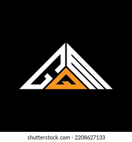GQM letter logo creative design with vector graphic, GQM simple and modern logo in triangle shape.