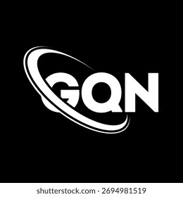 GQN logo. GQN letter. GQN letter logo design. Initials GQN logo linked with circle and uppercase monogram logo. GQN-typography for technology, business and real estate brand.