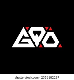 Diseño del logotipo de la letra del triángulo GQO con forma de triángulo. Monograma de diseño del logotipo del triángulo GQO. Plantilla de logotipo vectorial de triángulo GQO con color rojo. Logo triangular GQO Diseño sencillo, elegante y lujoso.