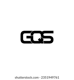 gqs initial letter monogram logo design