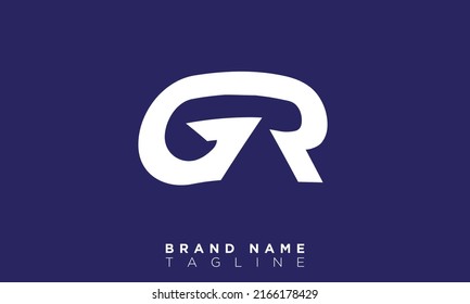 GR Alphabet letters Initials Monogram logo RG, G and R