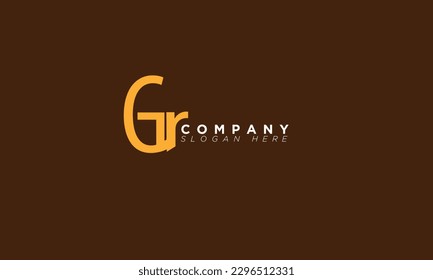 GR Alphabet letters Initials Monogram logo RG, G and R