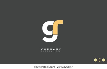 GR Alphabet letters Initials Monogram logo RG, G and R