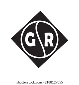  GR creative circle letter logo concept. GR letter design.
