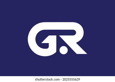 GR elegante logo con iniciales para la empresa -vector