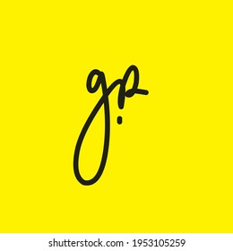 GR g r Initial handwriting creative fashion elegant design logo Sign Symbol template vector icon