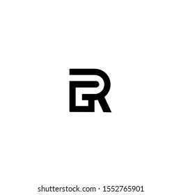 Plantilla de vector de diseño de icono del logotipo GR G R