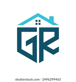 GR House Logo Design Template. Letter GR Logo for Real Estate, Construction or any House Related Business