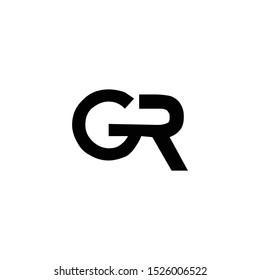 gr initial letter logo vector