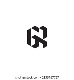 GR initial logo letters in high quality professional design that will print well across any print media