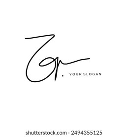 Gr Initial signature logo vector design