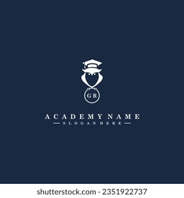 GR Initials Academy Logo Vector Art Icons and Graphics