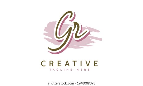 GR-Initialen, Logo-Vektorgrafik