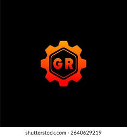 GR Initials Tech Logo Vector Art Icons and Graphics
