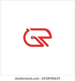 GR letter logo design icon free.