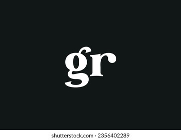 GR letter logo design and monogram logo