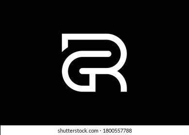 GR letter logo design on luxury background. RG monogram initials letter logo concept. GR icon design. RG elegant and Professional letter icon design on black background. GR RG