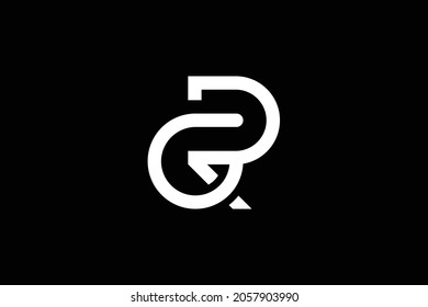 GR-Brief-Logo-Design auf luxuriösem Hintergrund. RG Monogram Initials Buchstaben Logo Konzept. GR-Icon-Design. RG elegantes und professionelles weißes Buchstaben Symbol auf schwarzem Hintergrund.