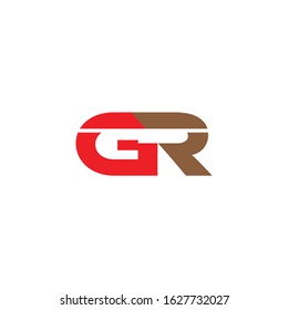GR letter logo design in white background