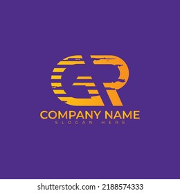 GR Letter logo vector illustration design