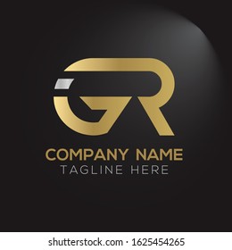 GR letter Type Logo Design vector Template. Abstract Letter GR logo Design