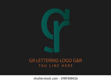 GR Lettering Logo Design Idee von G und R Stil