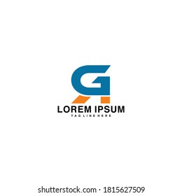 GR letters initial logo design vector
