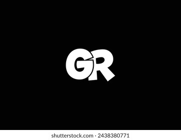 GR  Letters  joint logo icon design and creative logo