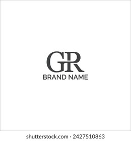 GR Letters vector logo template