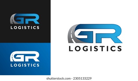 Plantilla del logotipo de la autopista GRs Logistics