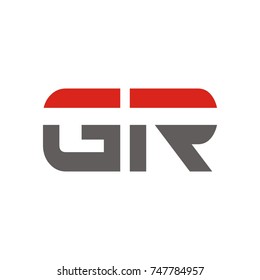 GR logo initial letter design template vector