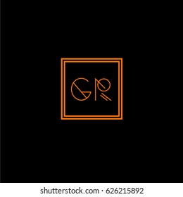 gr logo letter initial, Abstract Polygonal Background Logo, design for Corporate Business Identity,flat icon, Alphabet letter