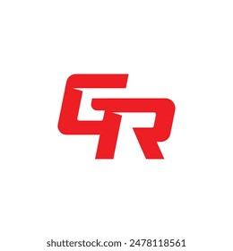 GR Logo Simple Templates Design Modern