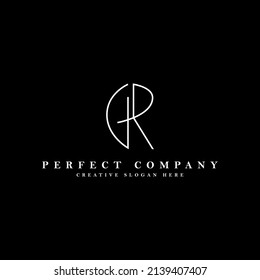 GR monogram vector logo isolated on black background. Logo for luxury product, brand, and company.