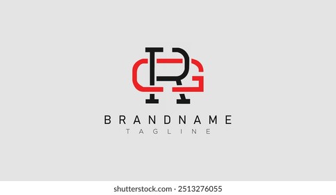 GR RG Abstract initial monogram letter alphabet logo design